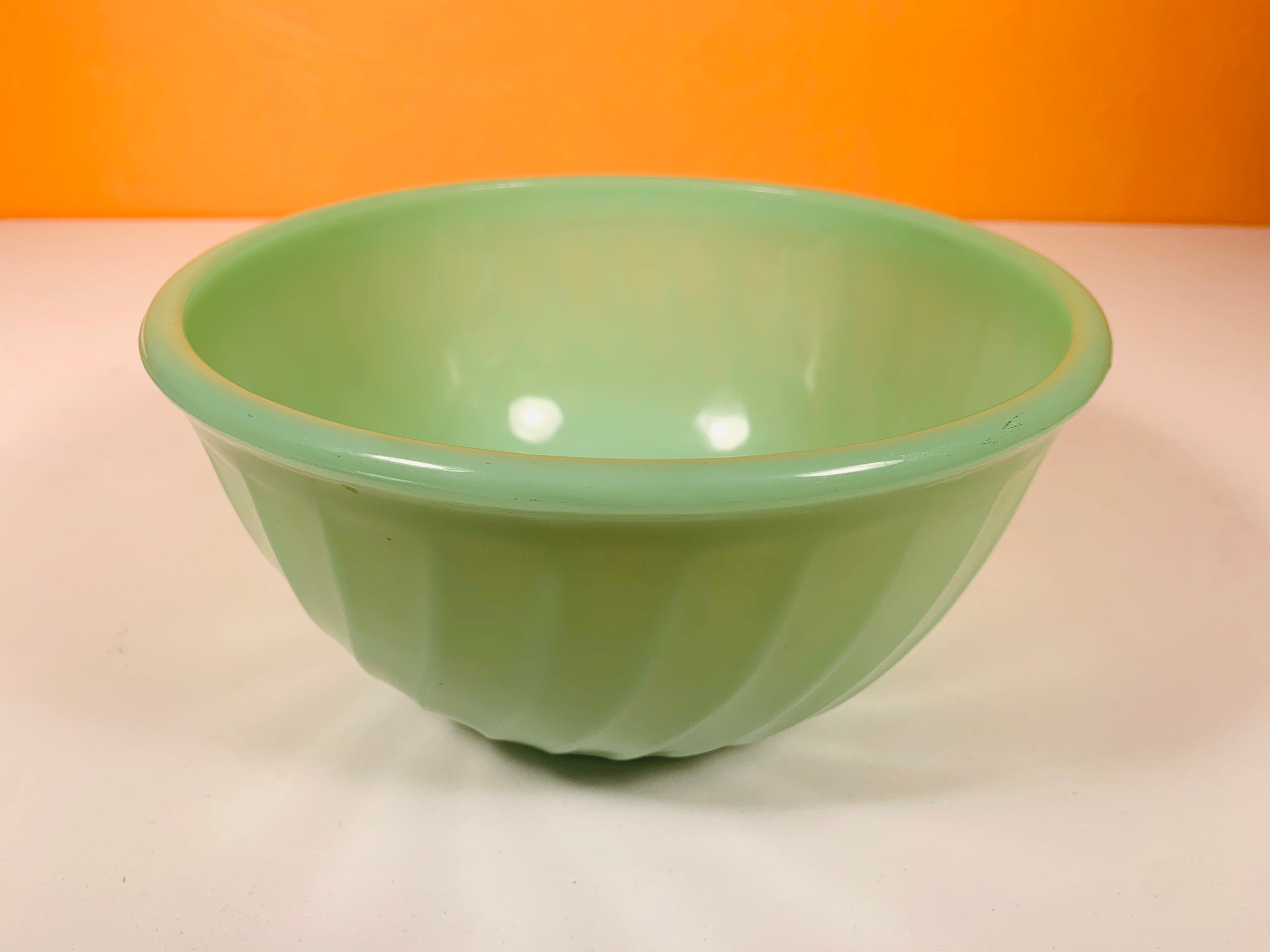 Fire King Jadeite 8 Swirl Mixing Bowl