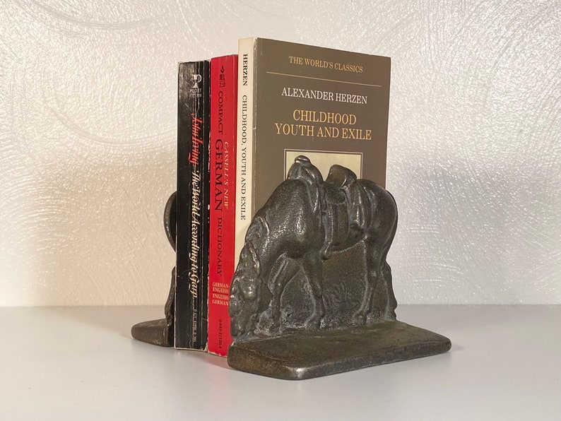 Antique Iron Horse Bookends image 2