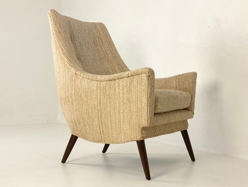 Upholstered Modern Lounge Chair, Circa 1960s Please ask for a shipping quote before you buy. image 2