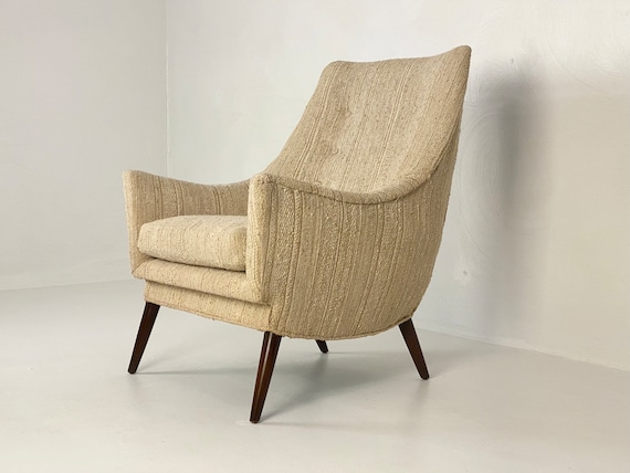 Upholstered Modern Lounge Chair, Circa 1960s - *Please ask for a shipping quote before you buy.