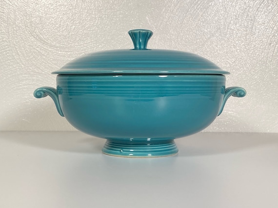 Fiestaware Turquoise Covered Casserole