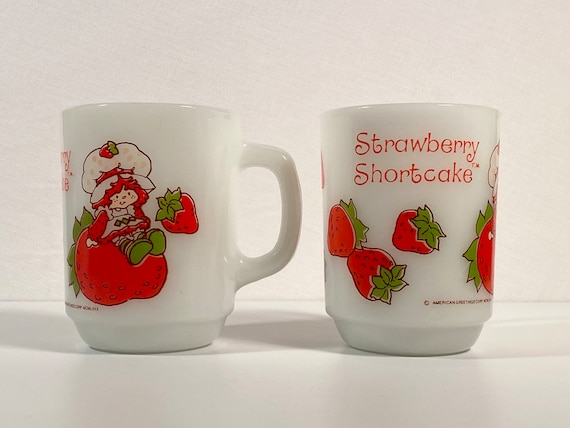Pair of Anchor Hocking Strawberry Shortcake Mugs