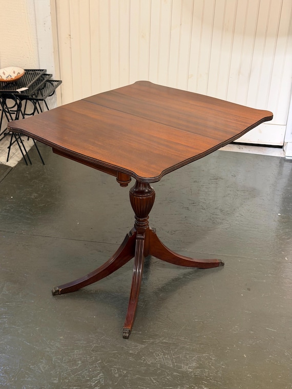 Antique Mahogany Flip-Top Pedestal Table - *Please ask for a shipping quote before you buy.