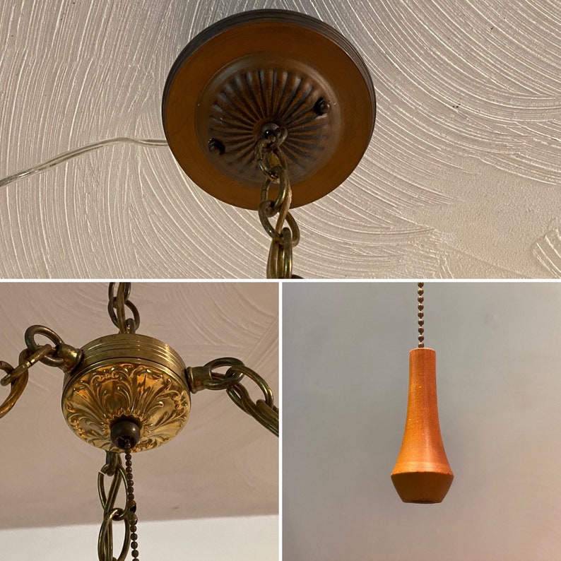 Feldman Triple Pendant Light Fixture, Circa 1960s Please ask for a shipping quote before you buy. image 10