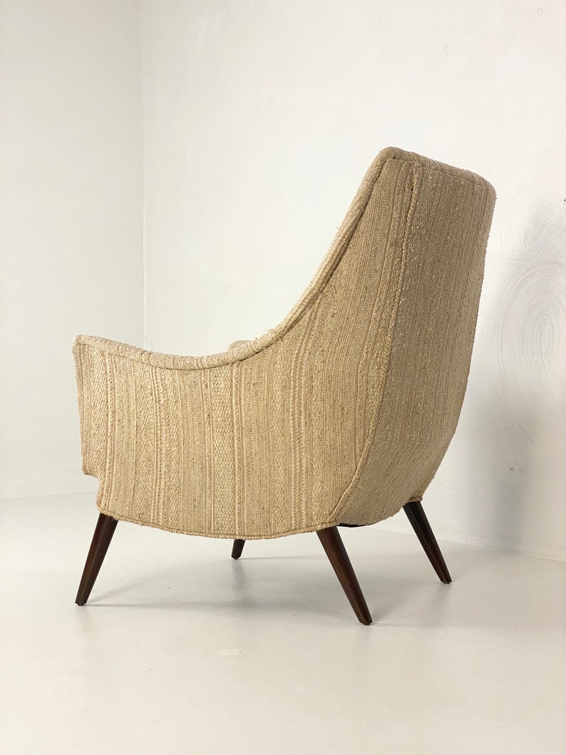 Upholstered Modern Lounge Chair, Circa 1960s Please ask for a shipping quote before you buy. image 3