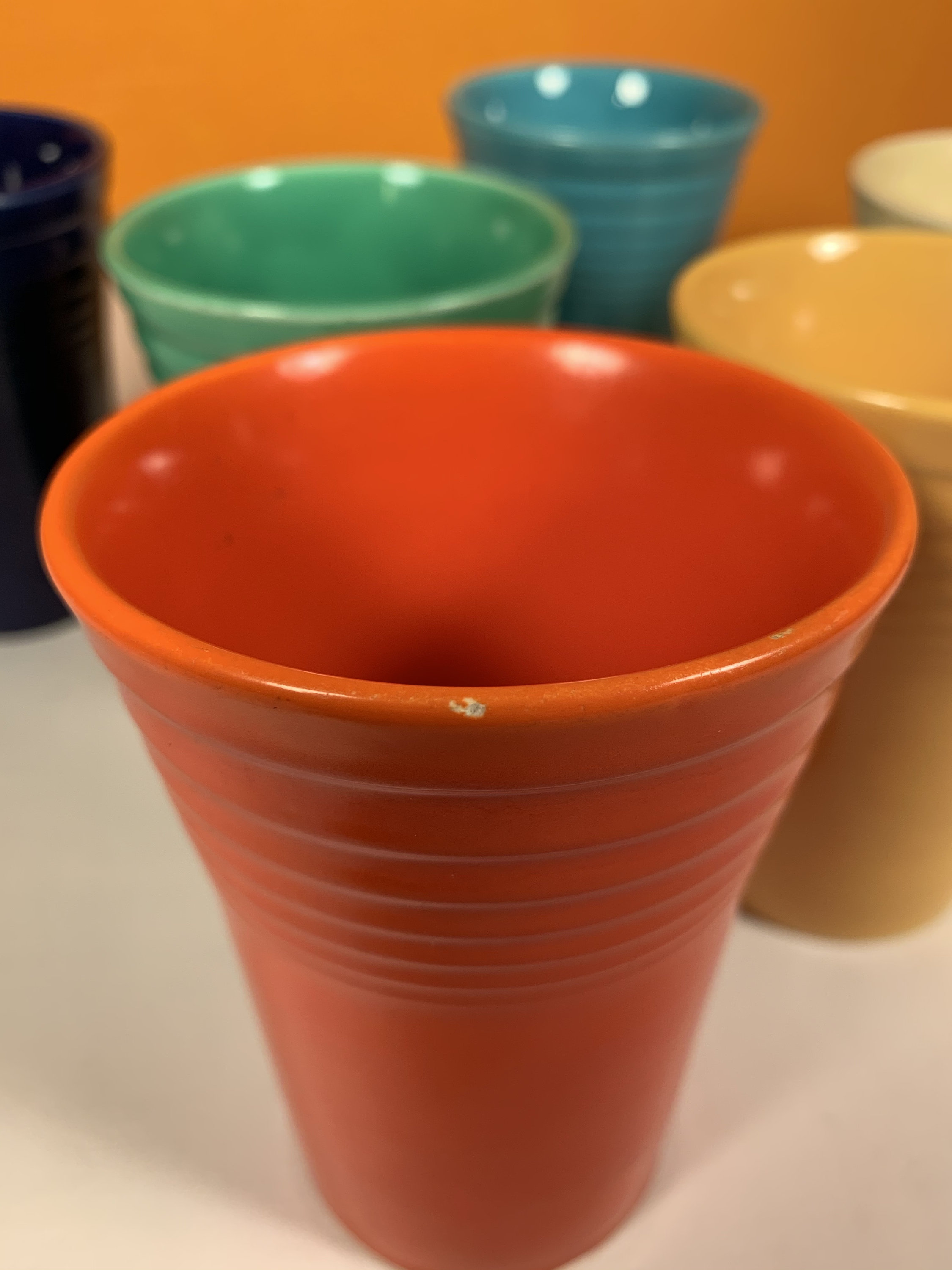 Set of Fiesta Water Tumblers All SIX original colors!