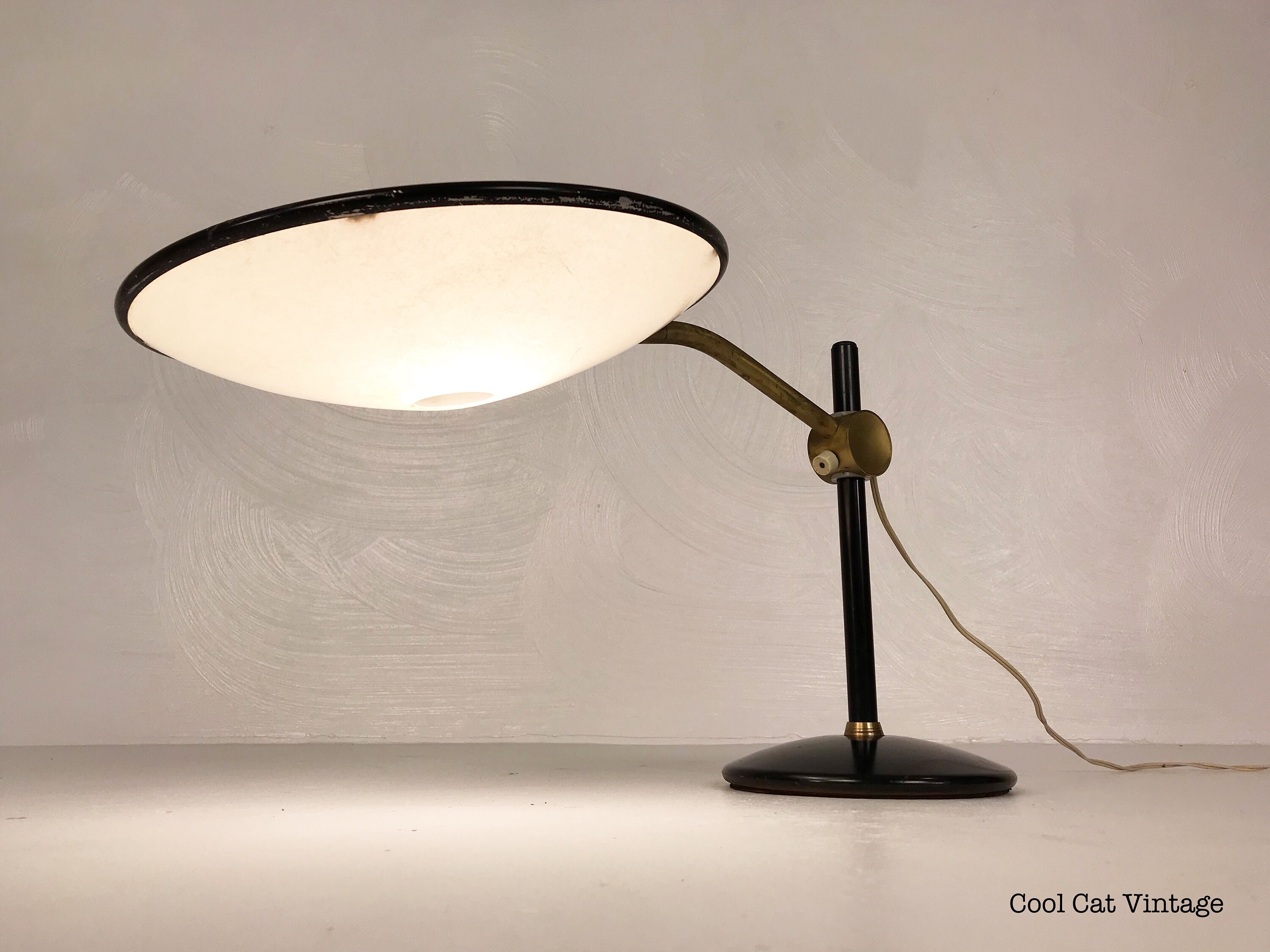 Atomic Saucer Desk Lamp by Model 2004 Dazor MFG. Corporation, Circa