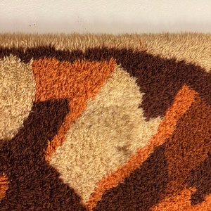 Scandinavian Rya Rug, Circa 1970s Please ask for a shipping quote before you buy. image 10