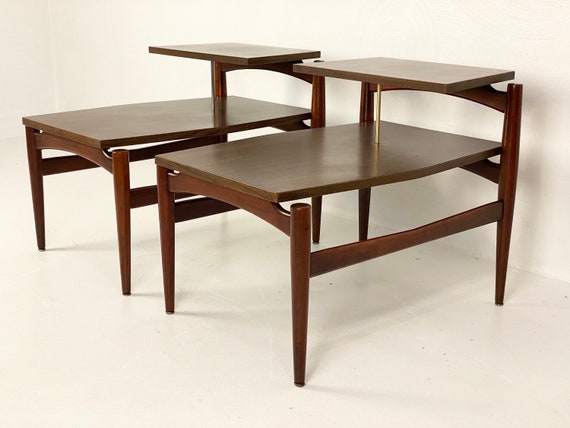 Pair of Thonet Two-Tiered End Tables, Circa 1962 - *Please ask for a shipping quote before you buy.