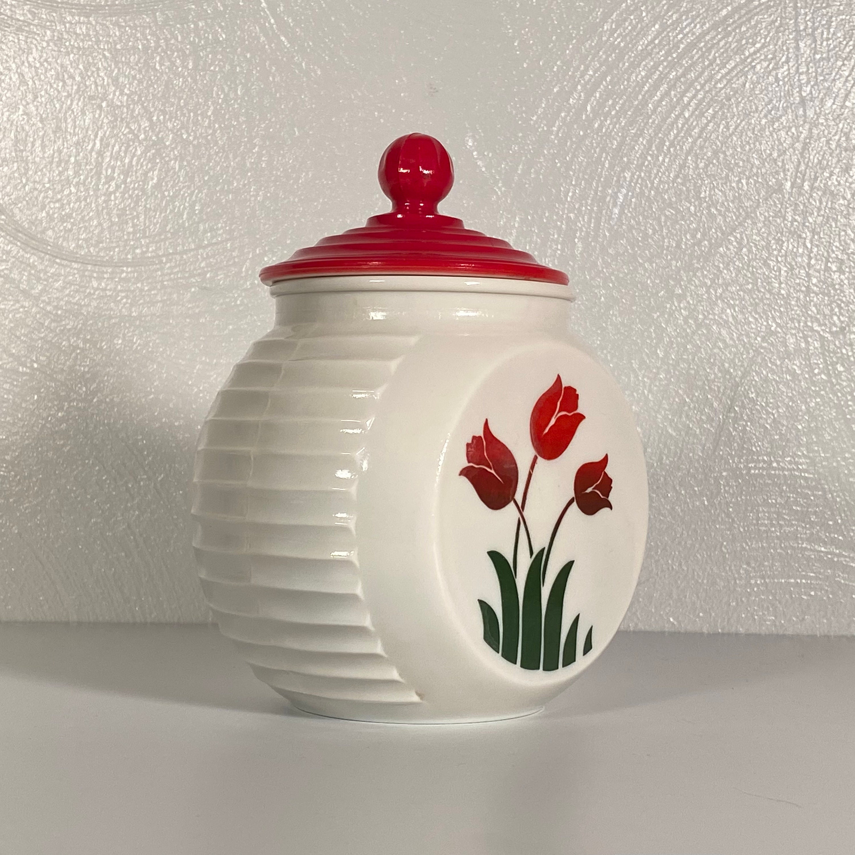 Vitrock / Fire King Tulip Grease Jar