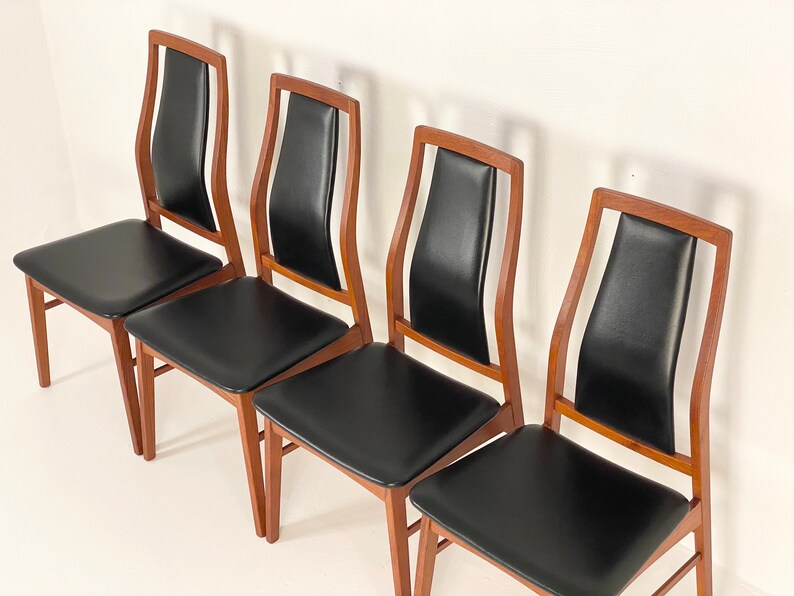Set of 4 Teak Dining Chairs by Niels Koefoed, Circa 1960s Please ask for a shipping quote before you buy. image 3