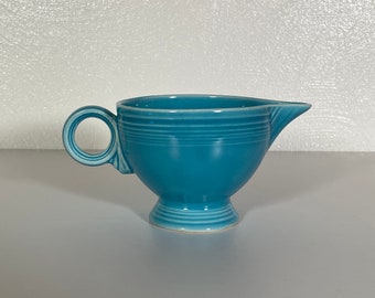 Fiestaware Turquoise Ring Handle Creamer