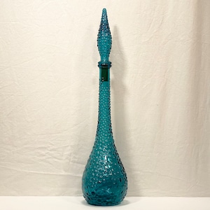 Empoli 21.75&quot; Blue Hobnail Decanter