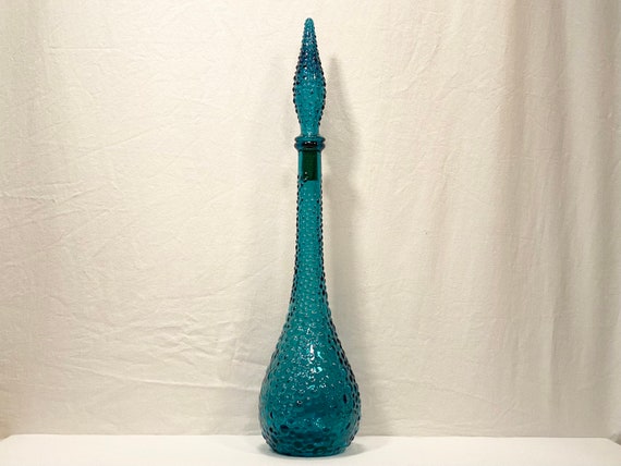 Empoli 21.75" Blue Hobnail Decanter