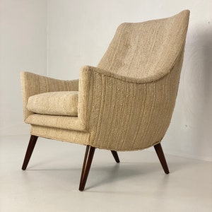 Upholstered Modern Lounge Chair, Circa 1960s Please ask for a shipping quote before you buy. image 4