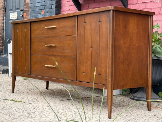 Broyhill Saga Walnut Credenza, Circa 1960s - *Please ask for a shipping quote before you buy.
