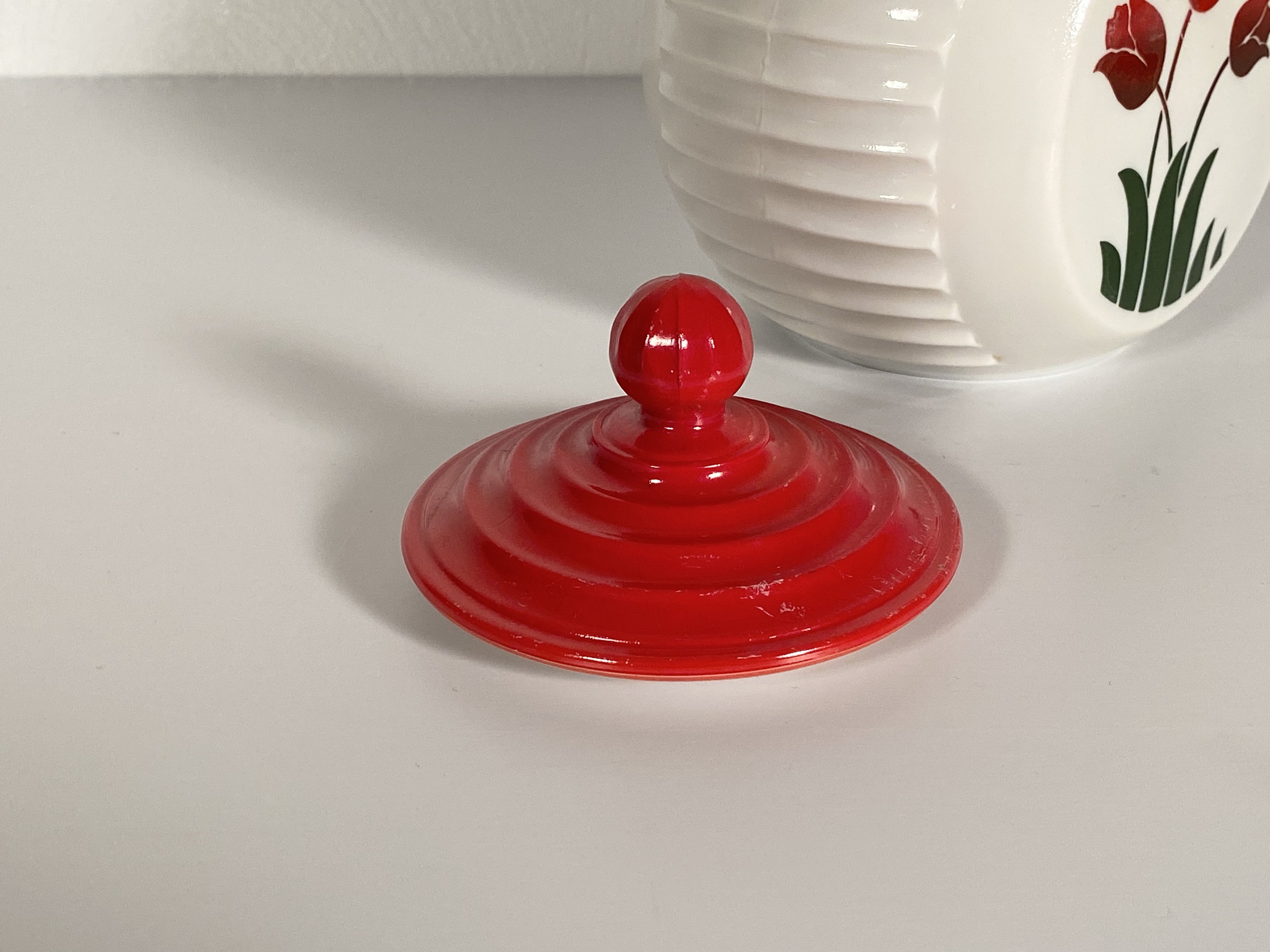 Vitrock / Fire King Tulip Grease Jar