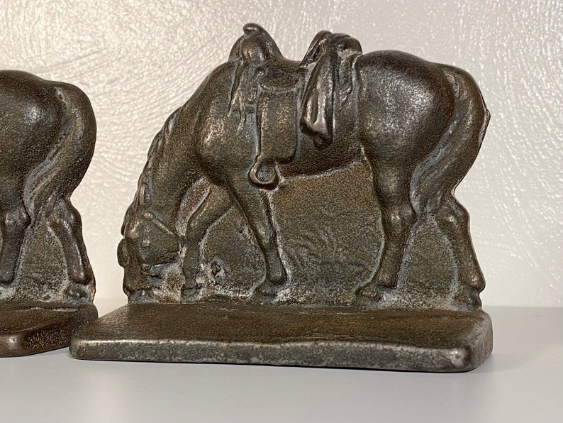 Antique Iron Horse Bookends image 5