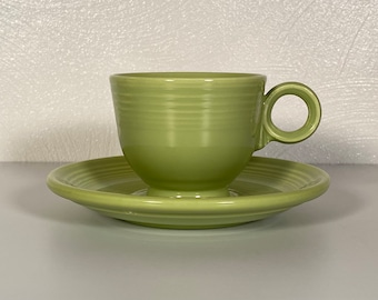 Fiestaware Chartreuse Cup and Saucer