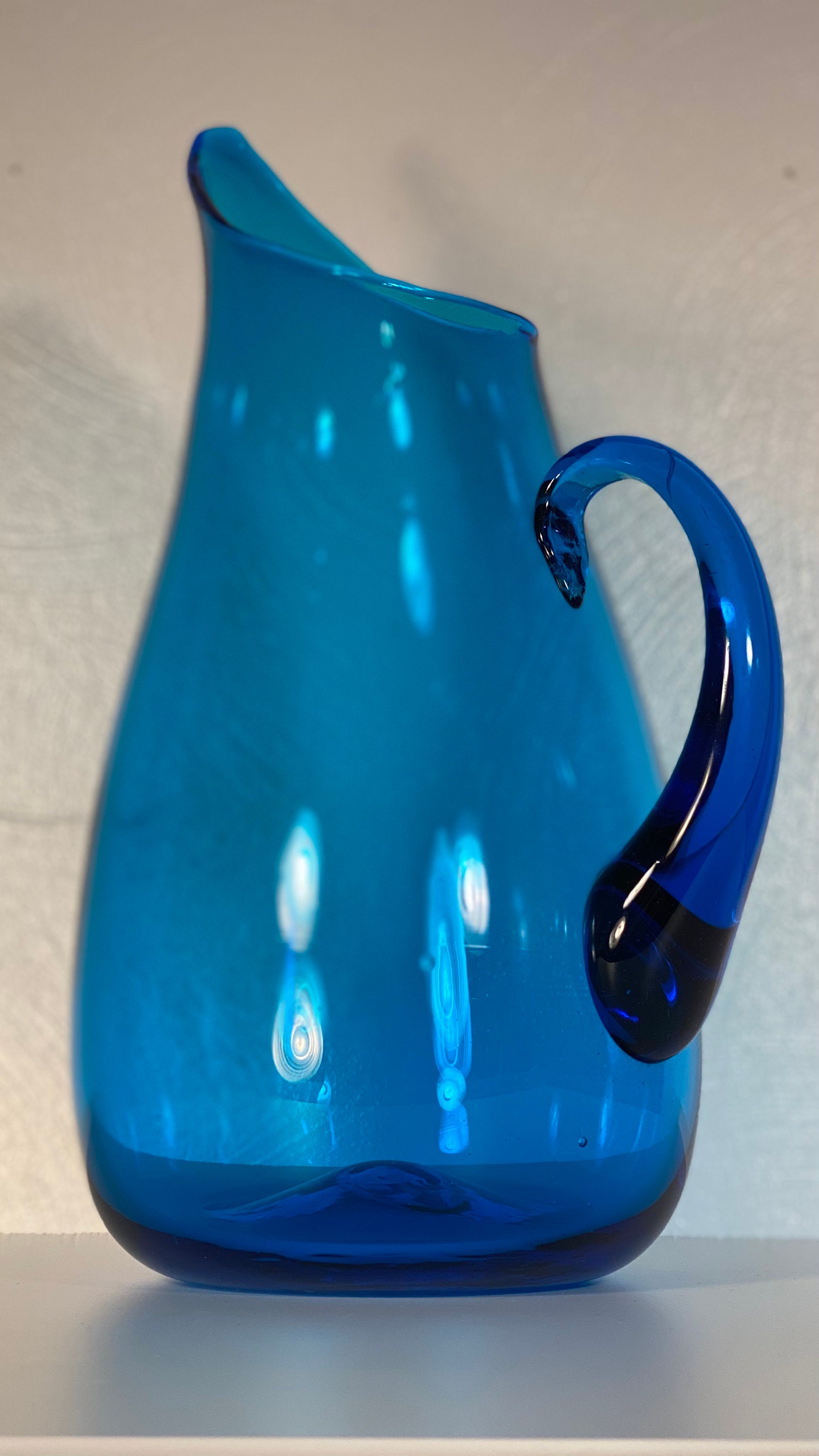 Blenko Cobalt Blue Glass Pitcher - Monticello Shop