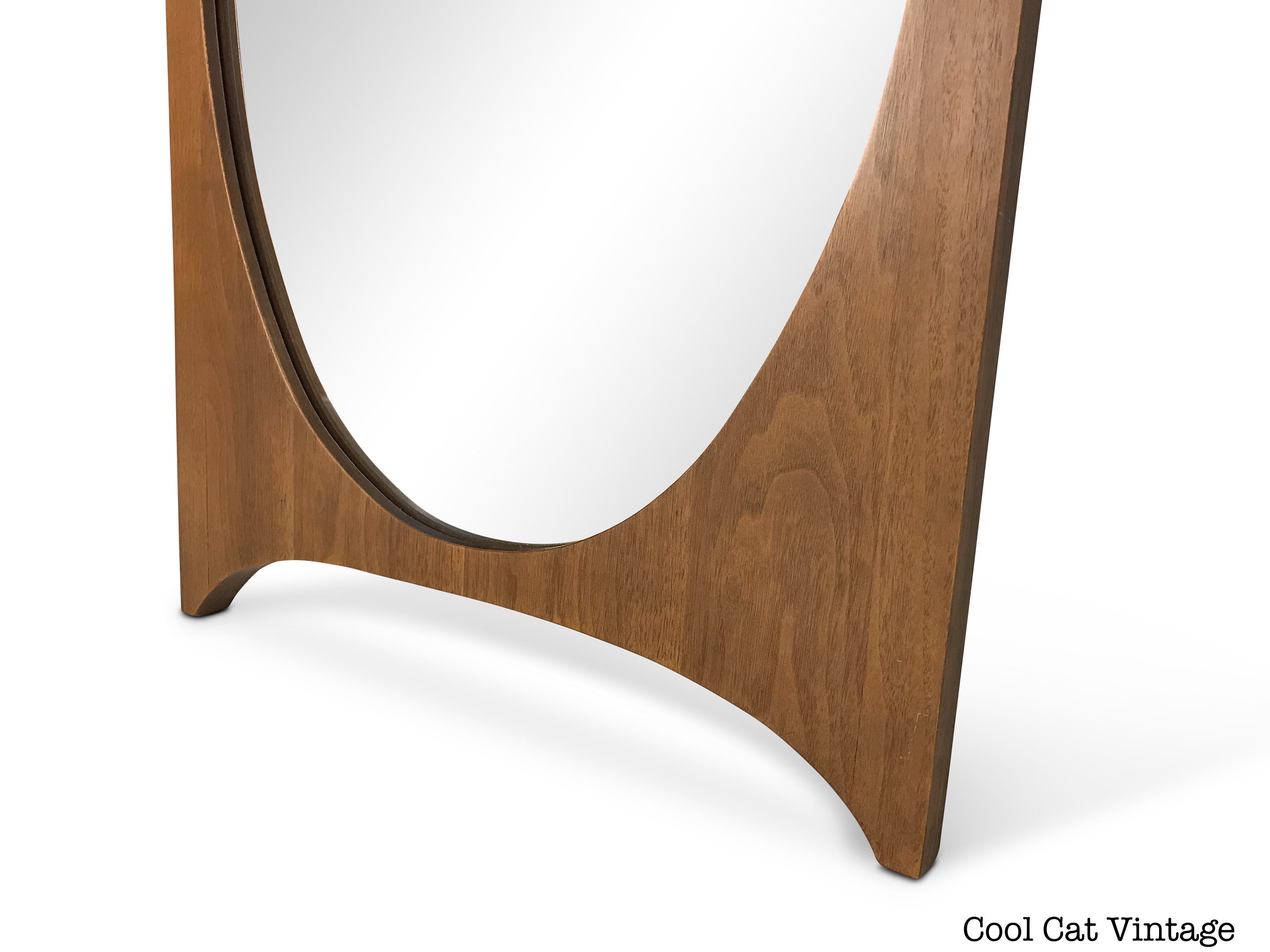 HOLD J.E. Broyhill Brasilia Walnut Mirror, Circa 1960s *Please see notes on shipping before