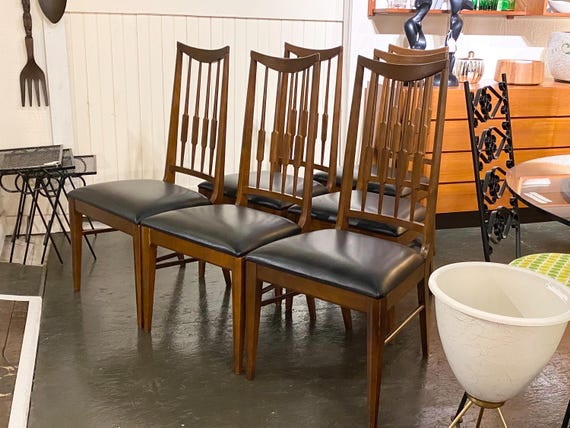 Mid Century Modern Keller MFG. Co. Walnut Dining Chairs (Set of 6)