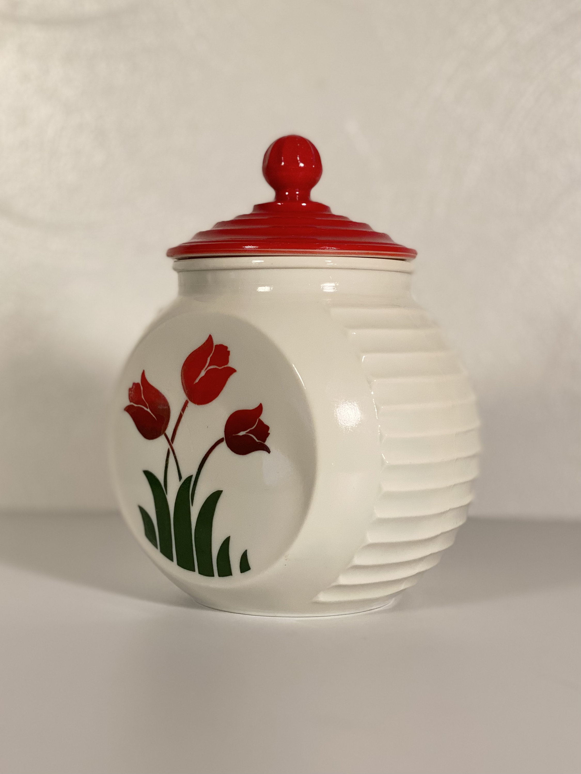 Vitrock / Fire King Tulip Grease Jar