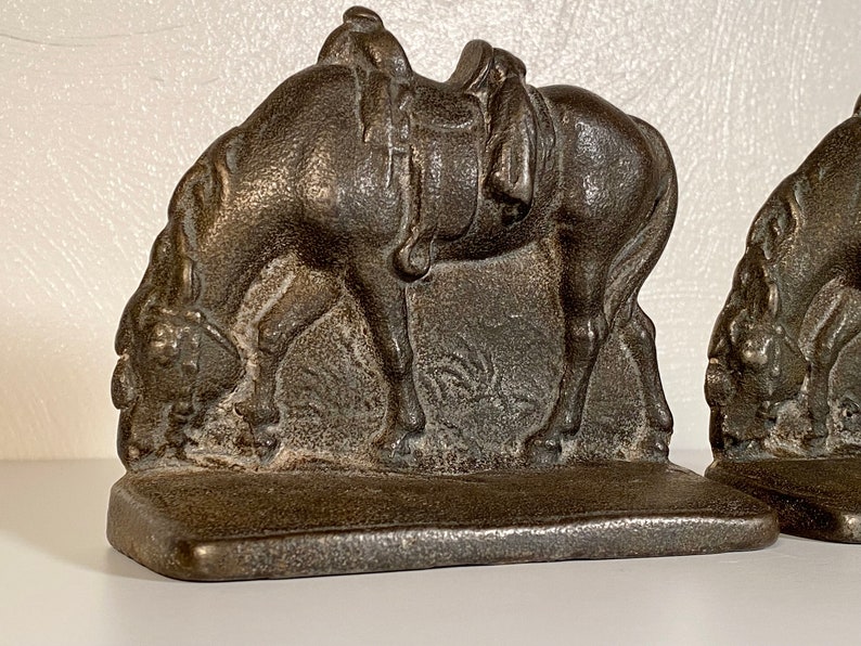 Antique Iron Horse Bookends image 4