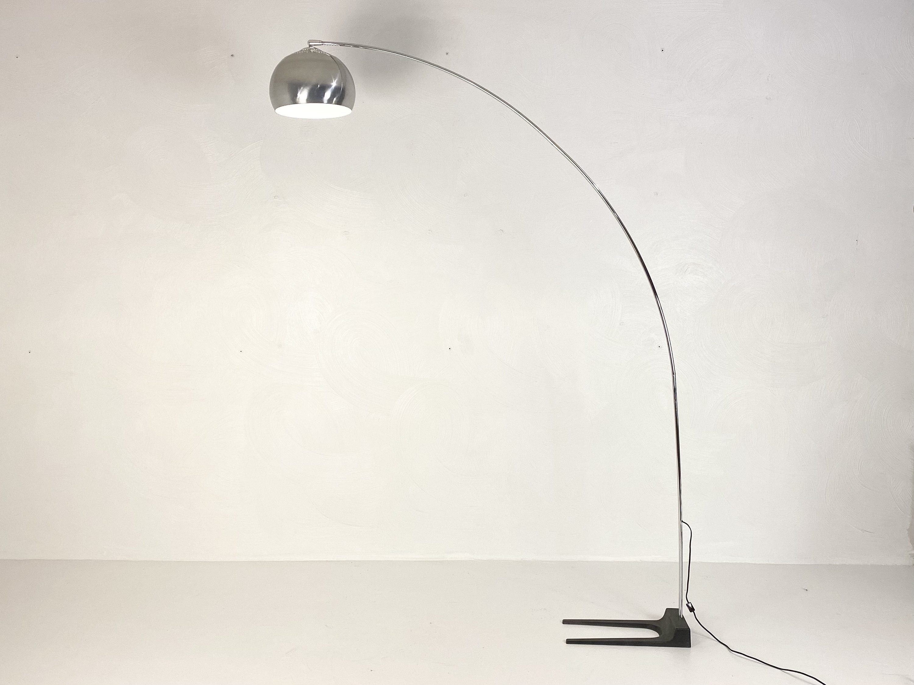 Italian Chrome Arc Lamp, Circa 1970s *Please ask for a shipping quote