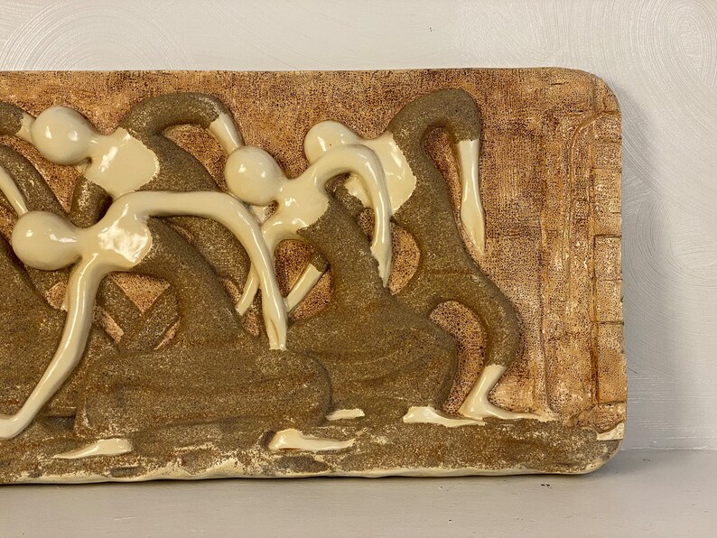 Finesse Originals Sculpted Wall Art Dancers, Circa 1970s Please ask for a shipping quote before you buy. image 6