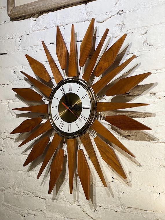 Seth Thomas Starburst / Sunburst Wall Clock - Please reach out for a shipping quote before you buy.