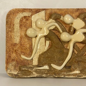 Finesse Originals Sculpted Wall Art Dancers, Circa 1970s Please ask for a shipping quote before you buy. image 4