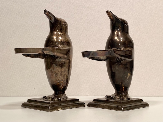 Pair of Penguin Candle Holders