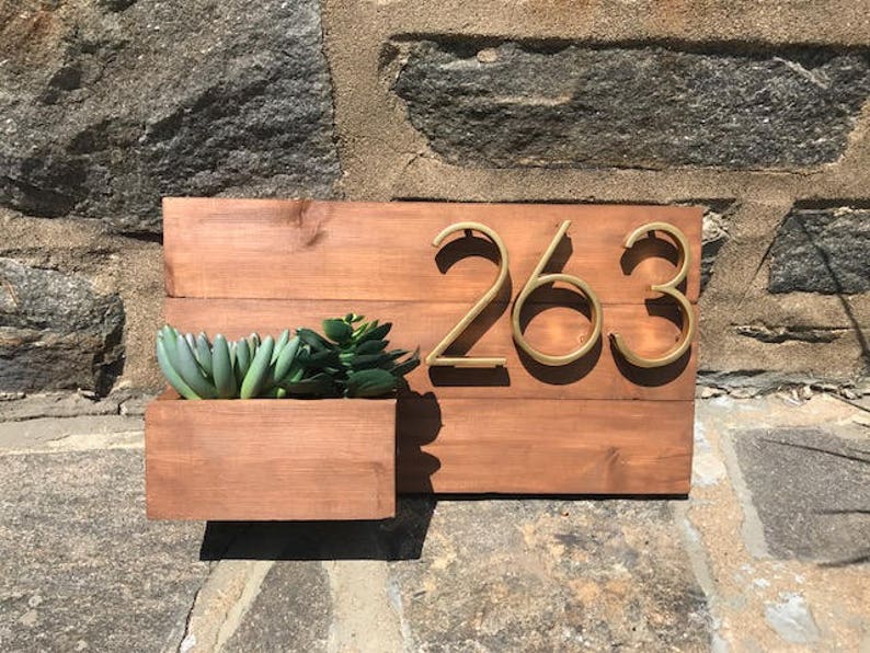 Rustic House Numbers Etsy