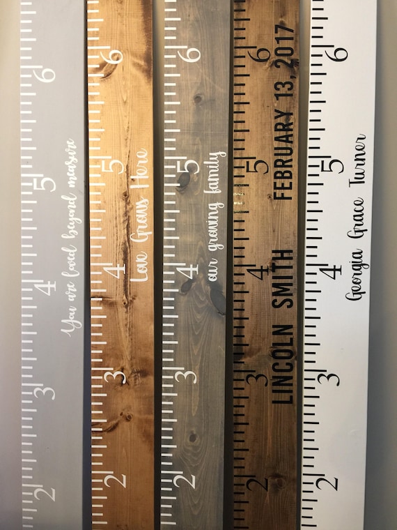 Giant Wooden Ruler Growth Chart