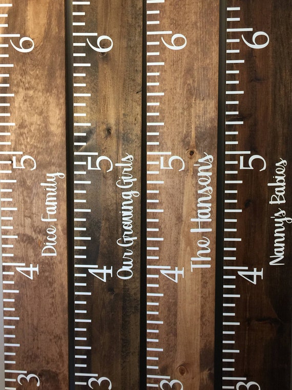 Wooden Measuring Stick Growth Chart