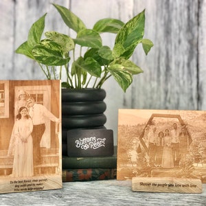 Foto de madera grabada / foto grabada en madera / foto de madera personalizada / Regalo del Día del Padre / retrato de madera / foto en madera / Foto de madera /