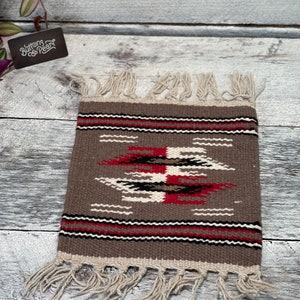 House Warming Gift Aztec blanket mat coffee table rug boho mat large drink coaster plant mat table rug hostess gift 10 x 10 image 7