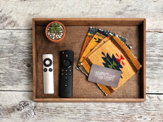 Christmas Gift Wood Tray Remote Tray Vanity Tray Etsy