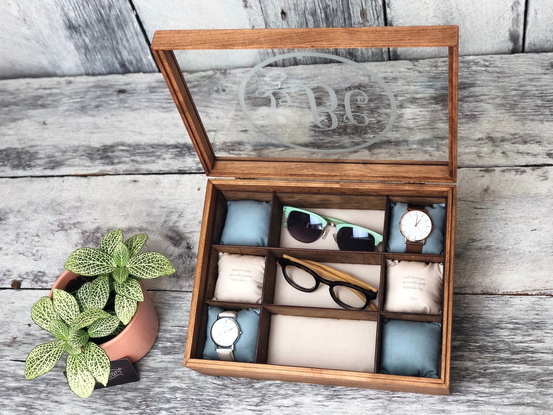 Watch Box / Sunglass Box / Gift for Her / Watch Case / Wood Watch Box