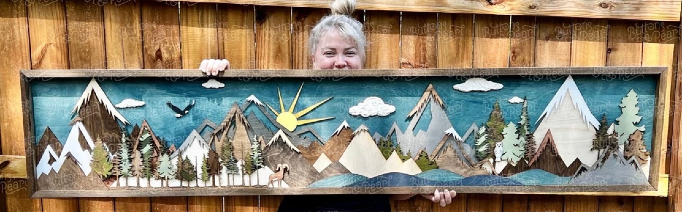 Mountain Art / Large Mountain Art /wood Art / Reclaimed Wood Mountain Art / Large Mountain Art /wood Art / Reclaimed Wood