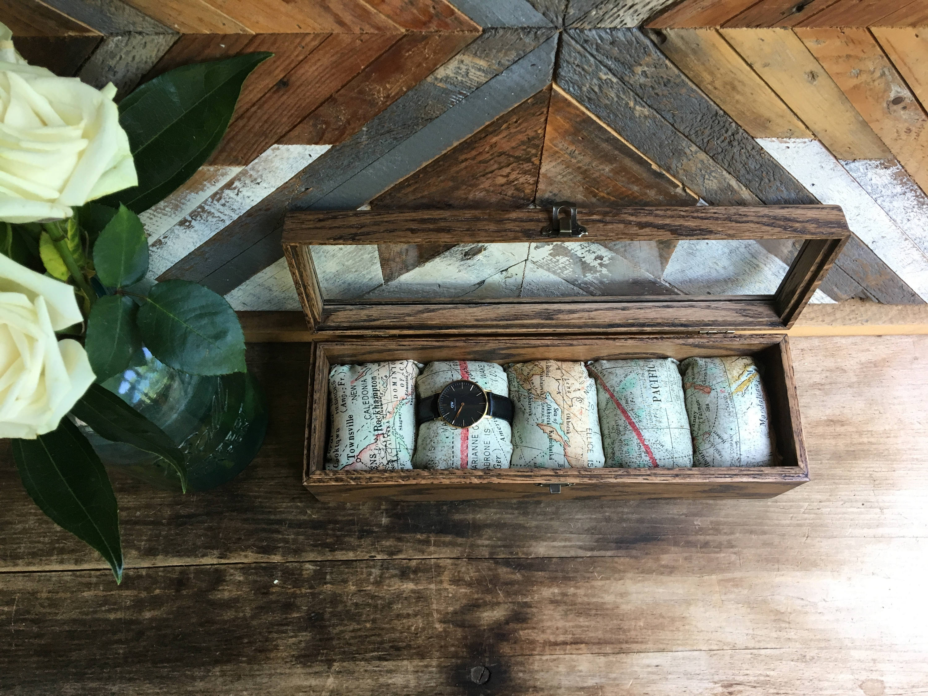 Watch Box / Watch Storage / Holds 5 Watches / Watch Case / Etsy