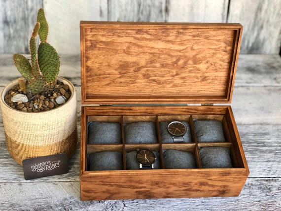 Watch Box / 12 Compartments / Watch Organizer / Compartment Watch Box / Watch storage / Gifts for Men / Gifts for Women / Linen