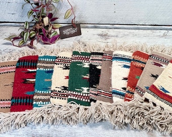 Aztec Blanket Mat – Boho Coffee Table Rug, Housewarming Gift (10x10)