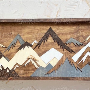 Mountain Art / Wood Art / Reclaimed Wood Art / Nursery Decor / Gallery Wall / Kids Room Decor / Mountain / Wood Wall Hanging / Fathers Day