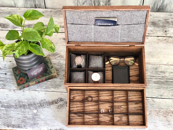 Watch and cufflink box hot sale