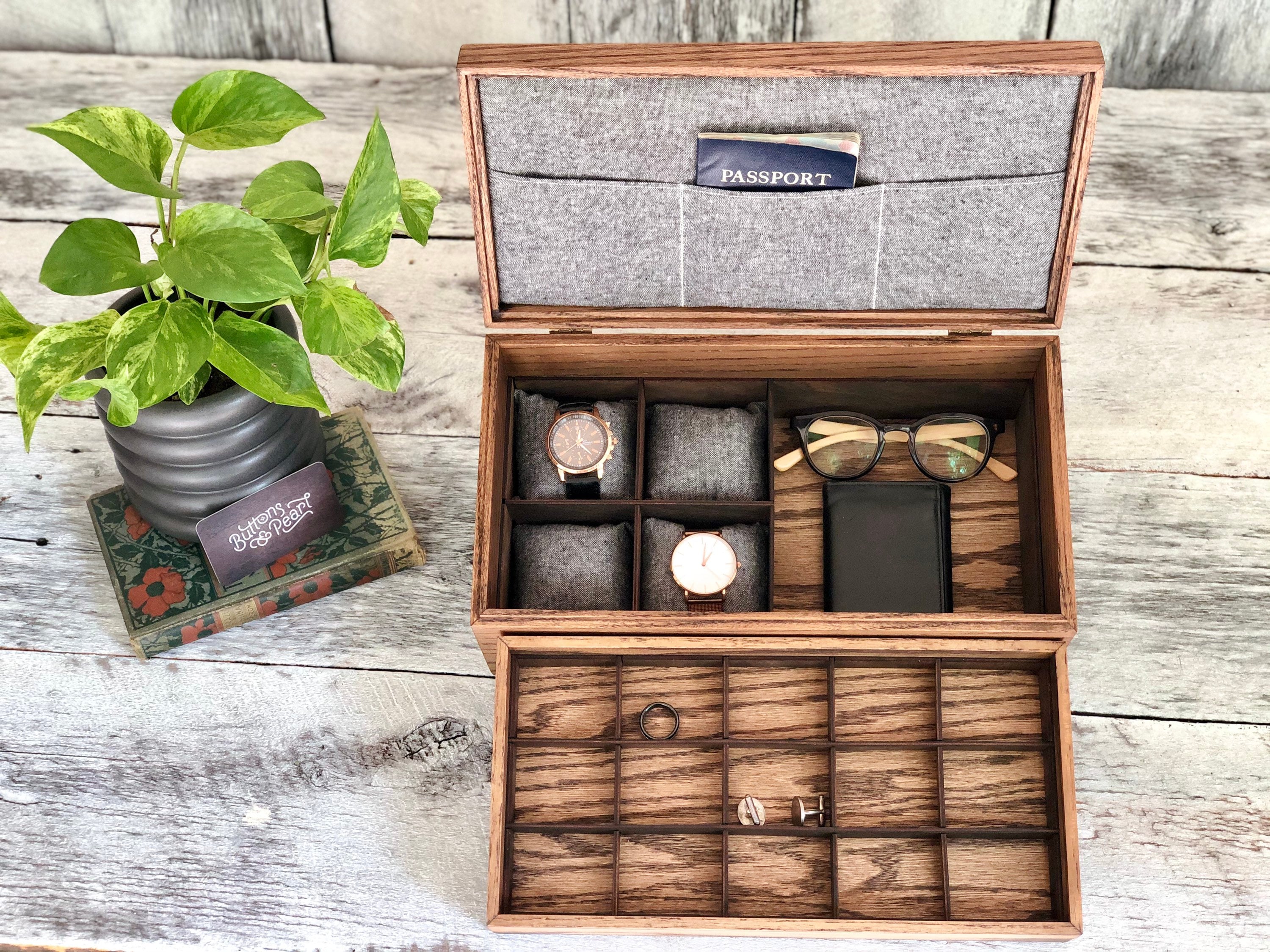 Cufflink display box best sale