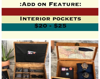 Add On Feature / Watch box / Watch Box Pockets / Watch Strap Storage