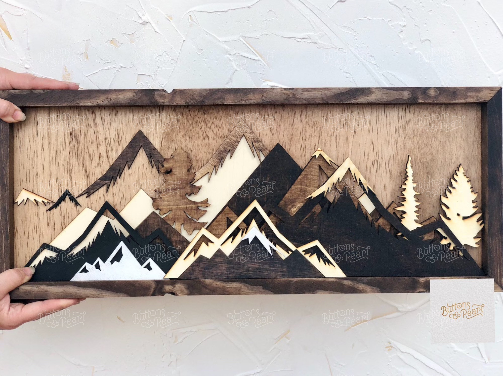 3-Piece Pikes Peak Mountain Wood Wall Gallery Art Set – Vintage Adventures