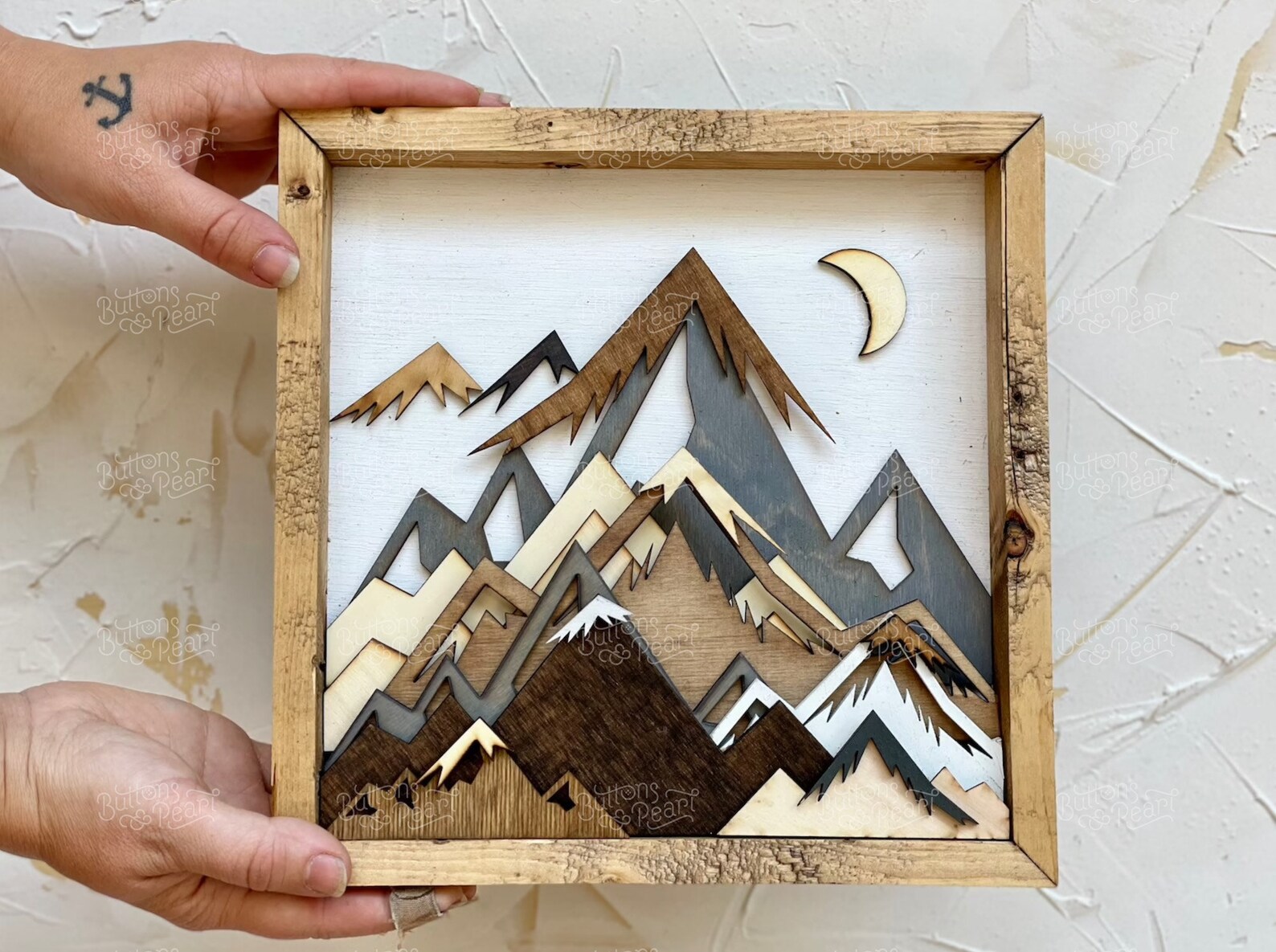 Mountain Wood Art Wood Art Reclaimed Wood Art Mountain Etsy